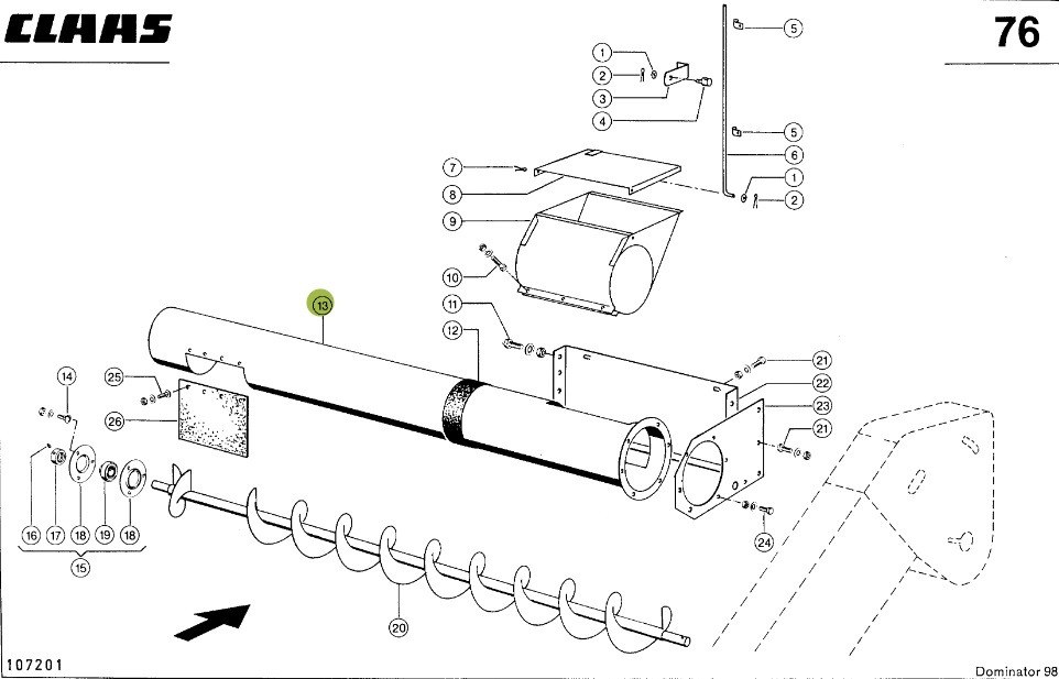 Claas Dominator 98 - rura rozładowcza - Запчасти для Сельскохозяйственной техники: фото 1 Claas Dominator 98 - rura rozładowcza - Запчасти для Сельскохозяйственной техники: фото 1