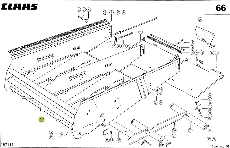 Claas Dominator 98 - ściana sita środek 0006475441 - Запчасти для Сельскохозяйственной техники: фото 1 Claas Dominator 98 - ściana sita środek 0006475441 - Запчасти для Сельскохозяйственной техники: фото 1