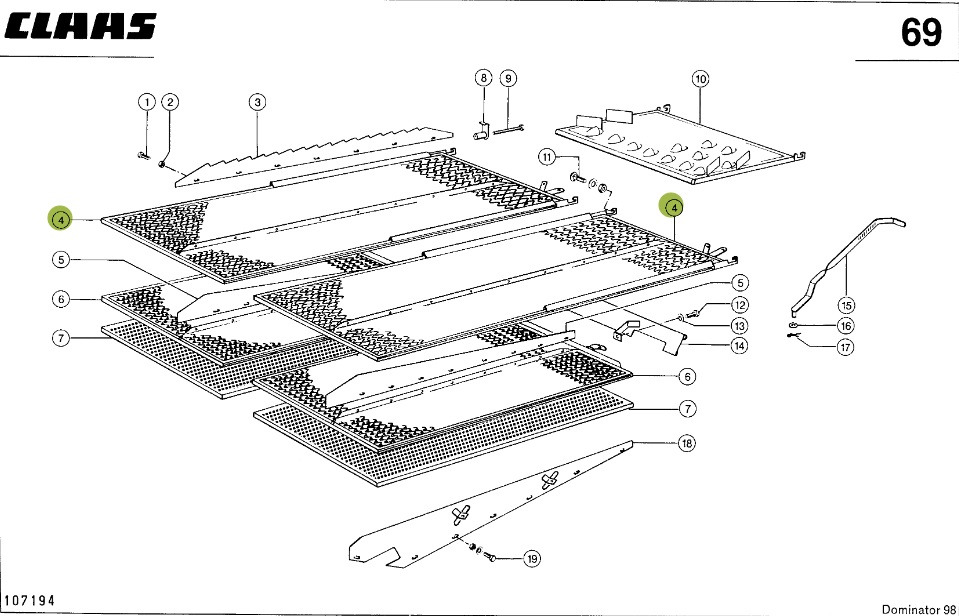 Claas Dominator 98 - sito 0006460970 - Запчасти для Сельскохозяйственной техники: фото 1 Claas Dominator 98 - sito 0006460970 - Запчасти для Сельскохозяйственной техники: фото 1
