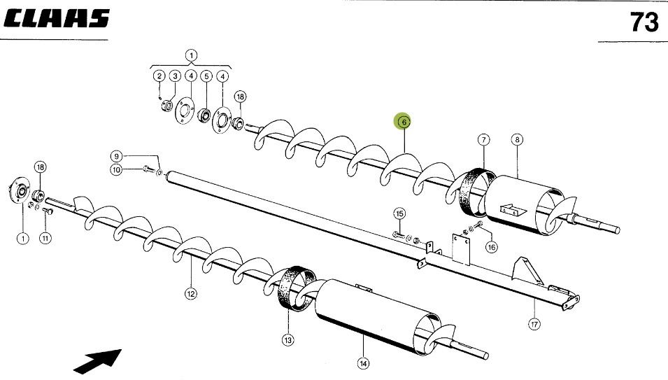 Claas Dominator 98 - ślimak zgonin 0006635010 - Запчасти для Сельскохозяйственной техники: фото 1 Claas Dominator 98 - ślimak zgonin 0006635010 - Запчасти для Сельскохозяйственной техники: фото 1