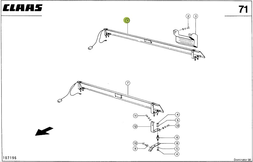 Claas Dominator  - kontrola strat - czujnik sita 0006082444 - Запчасти для Сельскохозяйственной техники: фото 1
