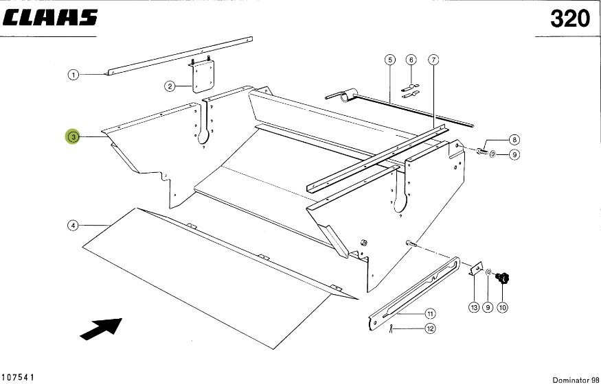 Claas Dominator  - siekacz słomy - kadłub 0000615001 - Запчасти для Сельскохозяйственной техники: фото 1