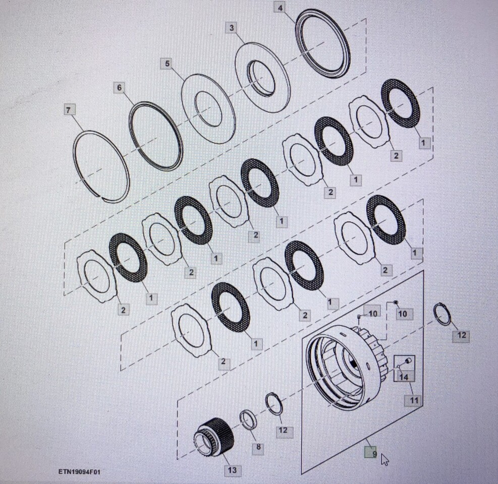 JOHN DEERE RE578077/John Deere bęben/John Deere 8345R 8245R 8270R 8320R 8370R 8400R - Запчасти для Тракторов: фото 1