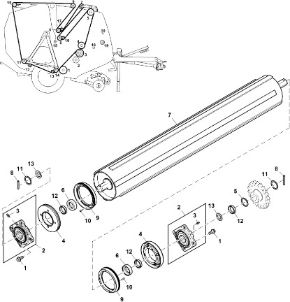 John Deere 960 - Kołnierz DC216092 (Pasy, rolki, bramki) - Запчасти для Пресс-подборщиков рулонных: фото 1
