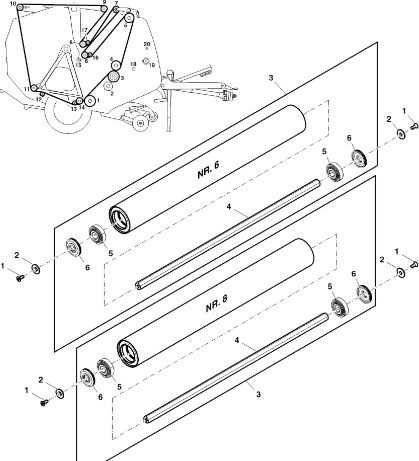 John Deere 960 - Pręt CC125988 (Pasy, rolki, bramki) - Запчасти для Пресс-подборщиков рулонных: фото 1