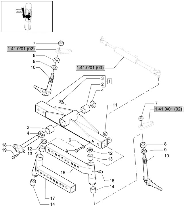 New Holland T6010 Przedłuźenie 82028121 - Запчасти для Тракторов: фото 1