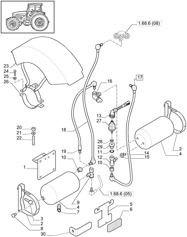 New Holland T6010 T6090 Osłona 84596204 - Запчасти для Тракторов: фото 1