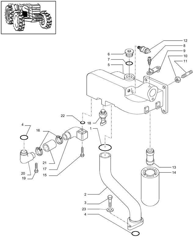 New Holland T6010 T6090 T6070 Rurka 47128297 - Запчасти для Тракторов: фото 1