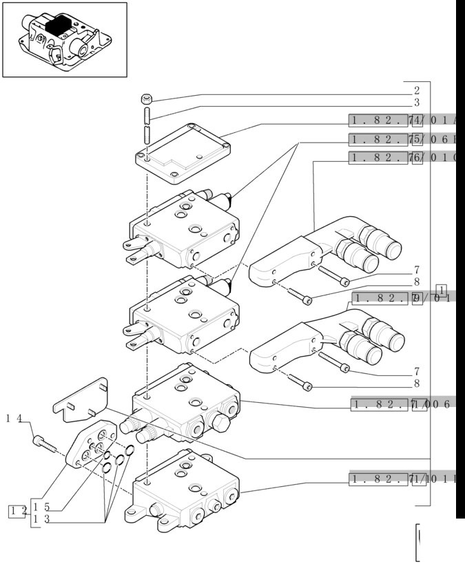 New Holland T6010 T6090 T6070 Zawór sterujący 87312720 - Запчасти для Тракторов: фото 1