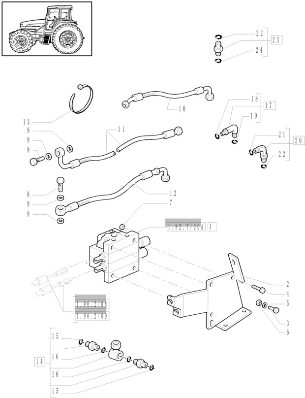 New Holland T6010 T6090 T6070 Zawór sterujący 87324660 - Запчасти для Тракторов: фото 1