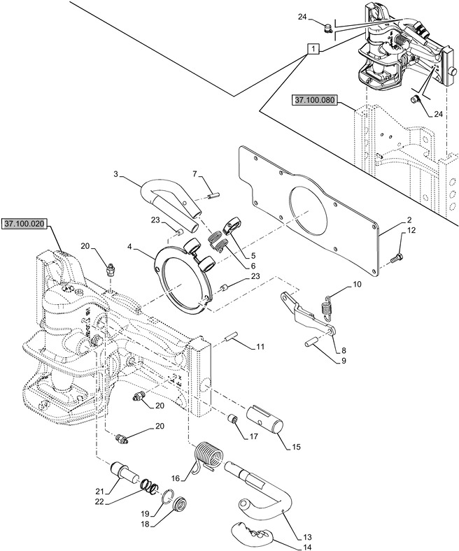 New Holland T6090 T6070 Uchwyt 47692989 - Запчасти для Тракторов: фото 1