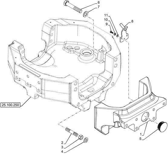 New Holland T6090 T6070 Wspornik 87347174 - Запчасти для Тракторов: фото 1