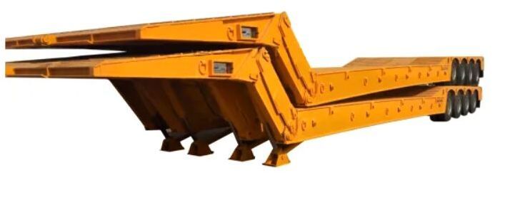 AME 100 Ton, Front Loading 4 Axle Lowbed Semi Trailer - Низкорамный полуприцеп: фото 1