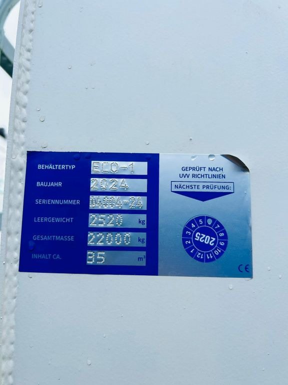 Новый Прицеп мультилифт/ Бункеровоз Abrollcontainer Schlammdicht 35m³: фото 9