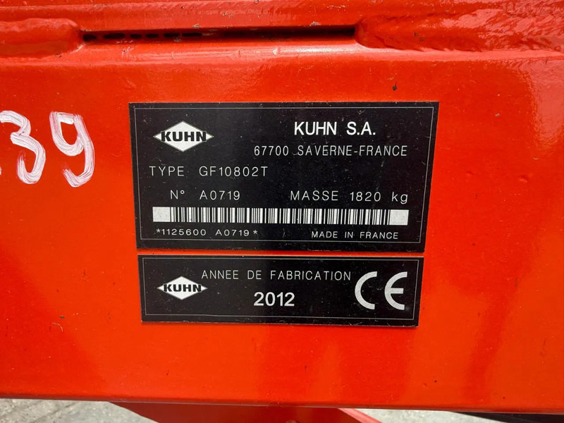 Kuhn GF 10802 T schudder - Сеноворошилка: фото 3 Kuhn GF 10802 T schudder - Сеноворошилка: фото 3