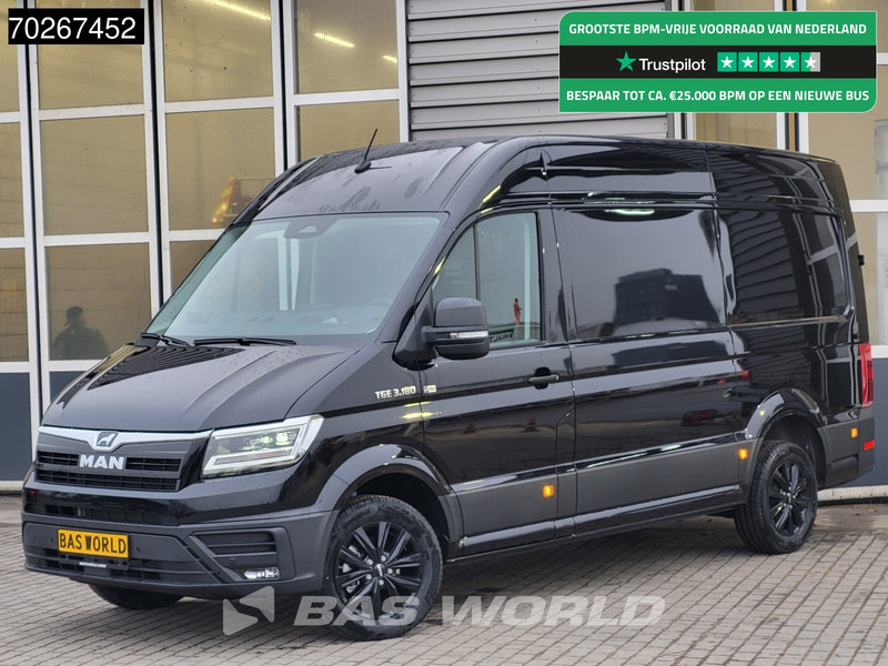 MAN TGE 3.180 Automaat 2025 model Facelift Black Edition L3H3 ACC Trekhaak L2H2 11m3 Airco Trekhaak - Цельнометаллический фургон: фото 1 MAN TGE 3.180 Automaat 2025 model Facelift Black Edition L3H3 ACC Trekhaak L2H2 11m3 Airco Trekhaak - Цельнометаллический фургон: фото 1