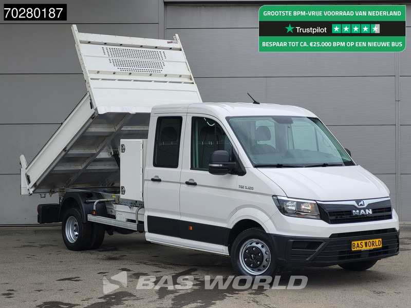 MAN TGE 5.120 Kipper met Kist Dubbel Cabine Dubbellucht 3,5t Trekhaak Navi Airco Cruise Euro6 Tipper Kipper Benne Airco Dubbel cabine Trekhaak - Малотоннажный самосвал: фото 1 MAN TGE 5.120 Kipper met Kist Dubbel Cabine Dubbellucht 3,5t Trekhaak Navi Airco Cruise Euro6 Tipper Kipper Benne Airco Dubbel cabine Trekhaak - Малотоннажный самосвал: фото 1