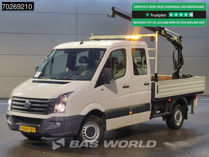 Volkswagen Crafter 140pk Euro6 Open Laadbak met Kraan Hiab Q13T Kraanwagen Airco Cruise Kran Pritsche Pickup Airco Dubbel cabine Cruise control - Малотоннажный бортовой грузовик: фото 1 Volkswagen Crafter 140pk Euro6 Open Laadbak met Kraan Hiab Q13T Kraanwagen Airco Cruise Kran Pritsche Pickup Airco Dubbel cabine Cruise control - Малотоннажный бортовой грузовик: фото 1