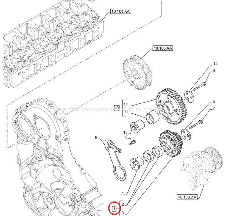 FPT IVECO CASE Cursor11 EURO 6 F3GFE613A B001 5801863562/5801690111 gear wheel 504369820 - Двигатель и запчасти: фото 1