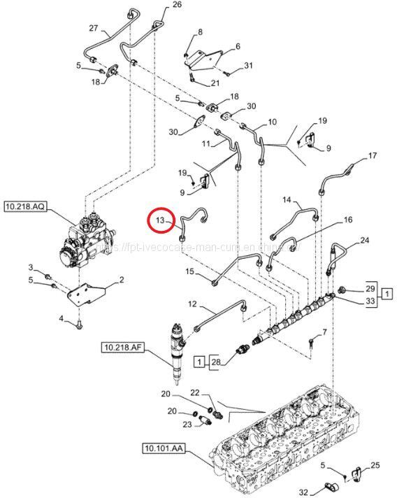 FPT IVECO CASE Cursor11 EURO 6 F3GFE613A B001 5801863562/5801690111 oil tube 504372430 - Двигатель и запчасти: фото 1