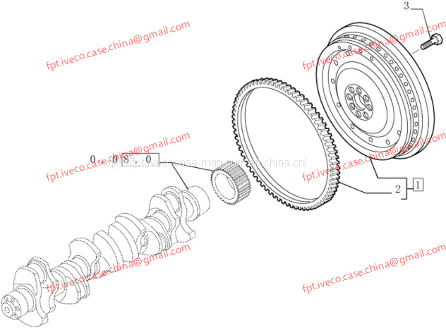 FPT IVECO CASE Cursor13 F3BE0684A B001 504003647 ENGINE FLYWHEEL 500374302 - Маховик: фото 1