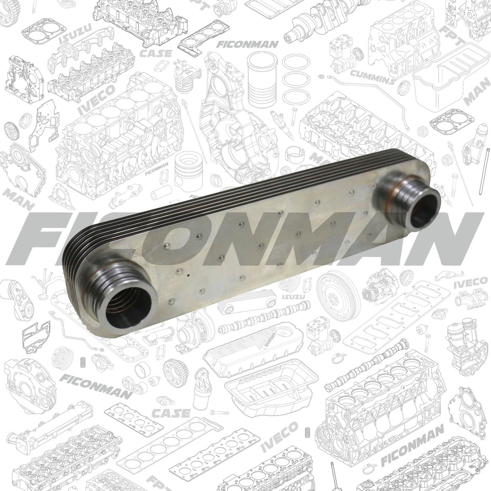 FPT IVECO CASE Cursor9 Euro 6 F2CFE612 A/B/D F2CFE614A*B041/F2CGE614F*V004 5802431166 OIL COOLER CORE 504127469 504130575 5801389774 - Масляный радиатор для Грузовиков: фото 1
