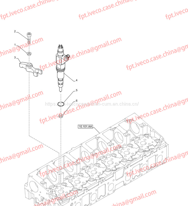 FPT IVECO CASE Cursor9 F2CFE614A*B041/F2CGE614F*V004 5802431166 Fuel injector bracket504127841 - Распределитель впрыска для Грузовиков: фото 1 FPT IVECO CASE Cursor9 F2CFE614A*B041/F2CGE614F*V004 5802431166 Fuel injector bracket504127841 - Распределитель впрыска для Грузовиков: фото 1