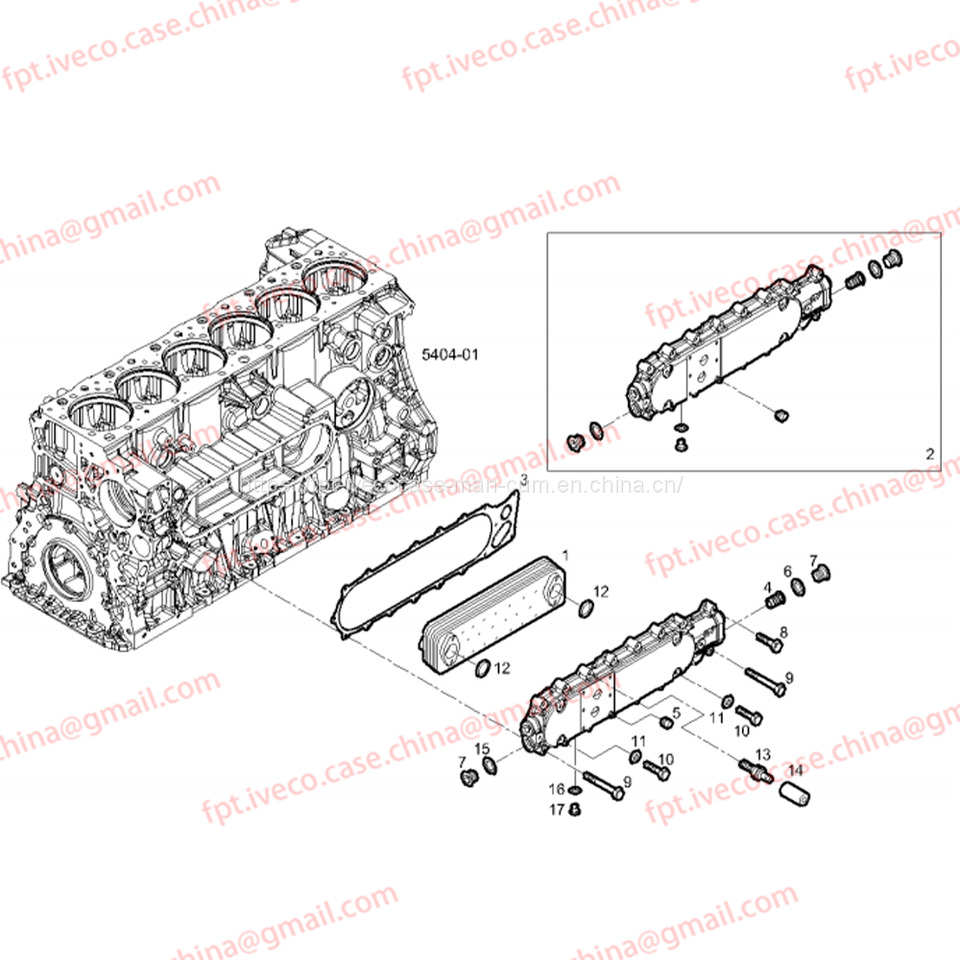 FPT IVECO CASE Cursor9Bus F2CFE612D*J231/F2CFE612A*J098 5802748674 Heat exchanger pad 504388425 - Двигатель и запчасти для Автобусов: фото 1