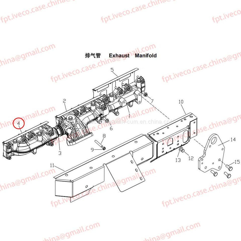 MAN D0836 Exhaust elbow ZYL 5-6 08102-0253 - Двигатель и запчасти для Грузовиков: фото 1