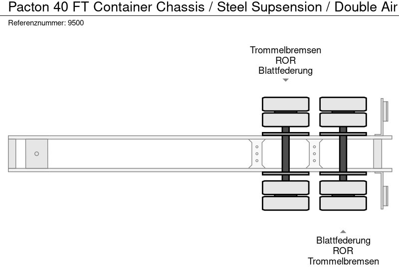 Pacton 40 FT Container Chassis / Steel Supsension / Double Air в лизинг Pacton 40 FT Container Chassis / Steel Supsension / Double Air: фото 8