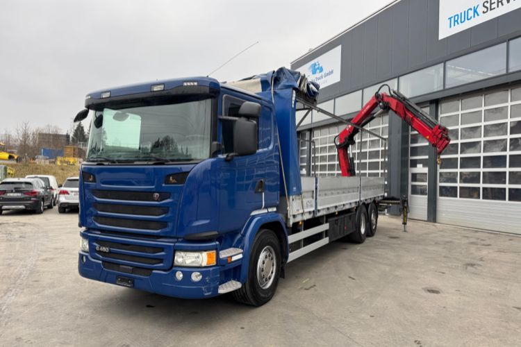 Scania G450 6x2 Hiab 122-4 - Автоманипулятор, Грузовик бортовой/ Платформа: фото 1 Scania G450 6x2 Hiab 122-4 - Автоманипулятор, Грузовик бортовой/ Платформа: фото 1