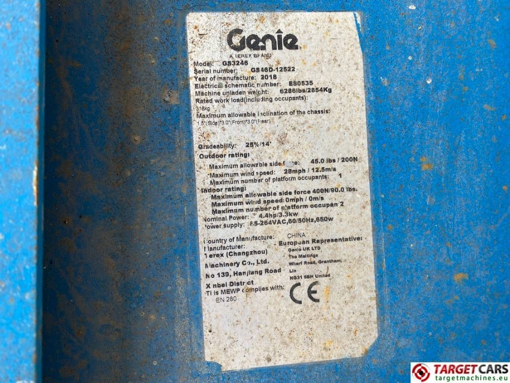 Genie GS-3246 Electric Scissor Work Lift 1175cm  в лизинг Genie GS-3246 Electric Scissor Work Lift 1175cm: фото 11