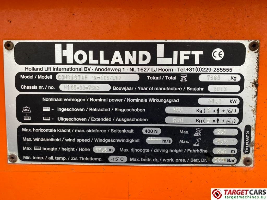 Holland Lift CombiStar N165EL12 Electric Scissor WorkLift 18.5M  в лизинг Holland Lift CombiStar N165EL12 Electric Scissor WorkLift 18.5M: фото 11