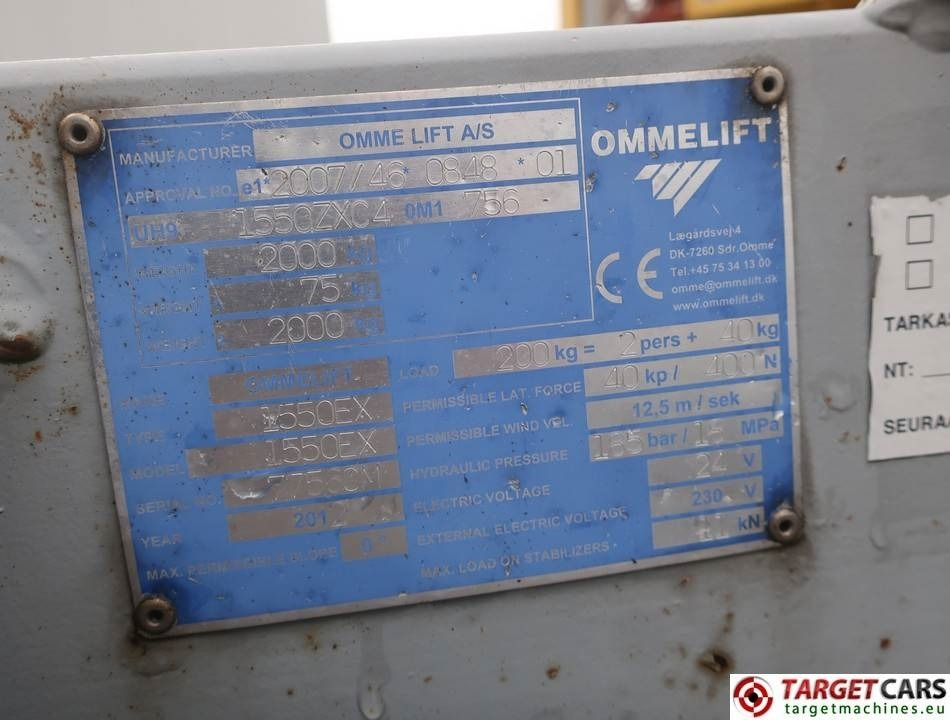 Ommelift 1550EX Electric TowableArticulated Boomlift 1530cm  в лизинг Ommelift 1550EX Electric TowableArticulated Boomlift 1530cm: фото 11