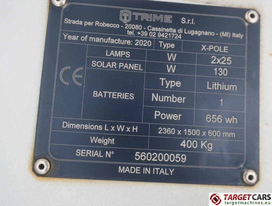 Trime X-Pole Solar Panel 50W Led Tower Light  в лизинг Trime X-Pole Solar Panel 50W Led Tower Light: фото 11