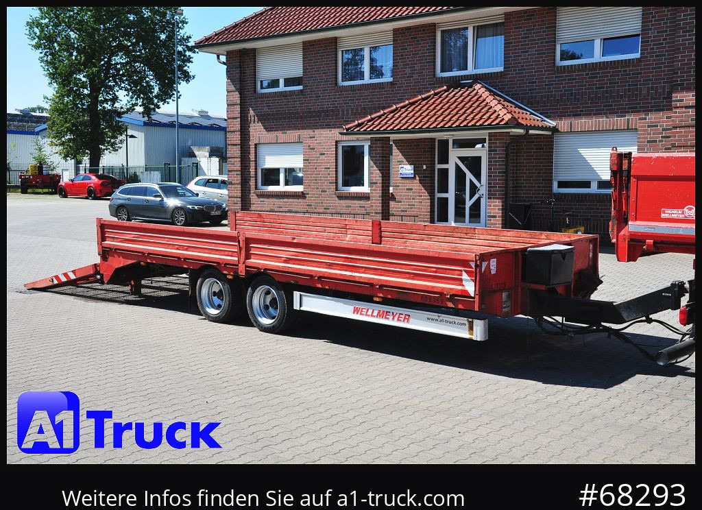 Низкорамный прицеп Для транспортировки тяжёлой техники WELLMEYER tandem Tieflader, hydr. Rampe, Galabau,: фото 1