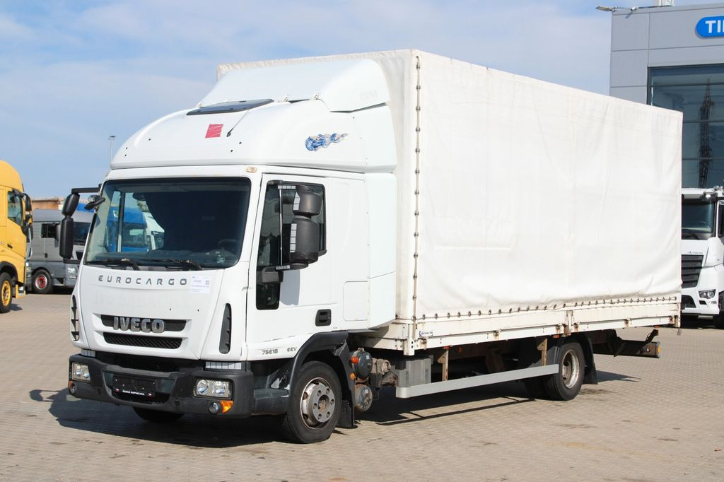 Iveco EUROCARGO ML 75E18, EURO 5EEV,PNEU 90%,SIDE-WALL - Тентованный фургон: фото 1 Iveco EUROCARGO ML 75E18, EURO 5EEV,PNEU 90%,SIDE-WALL - Тентованный фургон: фото 1