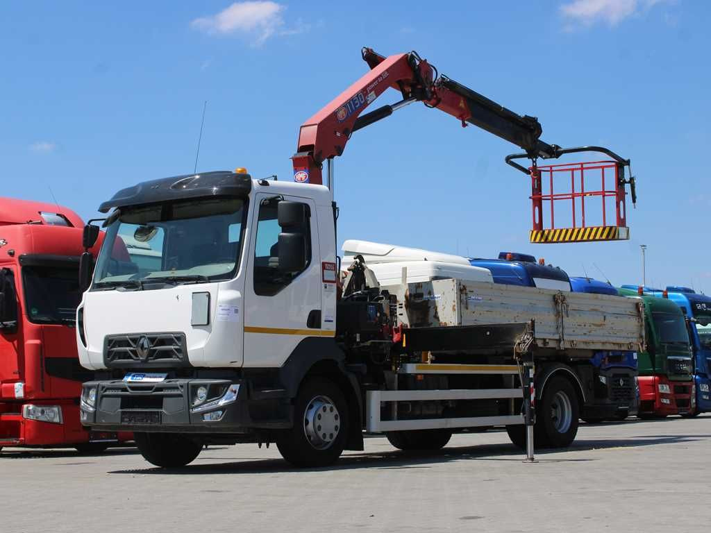 Renault D16, CRANE HMF 1130K- RC+ PLATFORM, PARKING CAM. - Крюковой мультилифт, Автоманипулятор: фото 1 Renault D16, CRANE HMF 1130K- RC+ PLATFORM, PARKING CAM. - Крюковой мультилифт, Автоманипулятор: фото 1