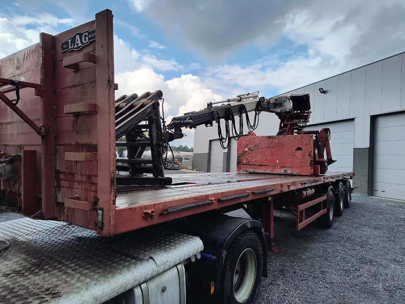 LAG 16000-R KENNIS CRANE - 2 STEERING AXLES - Полуприцеп бортовой/ Платформа: фото 1