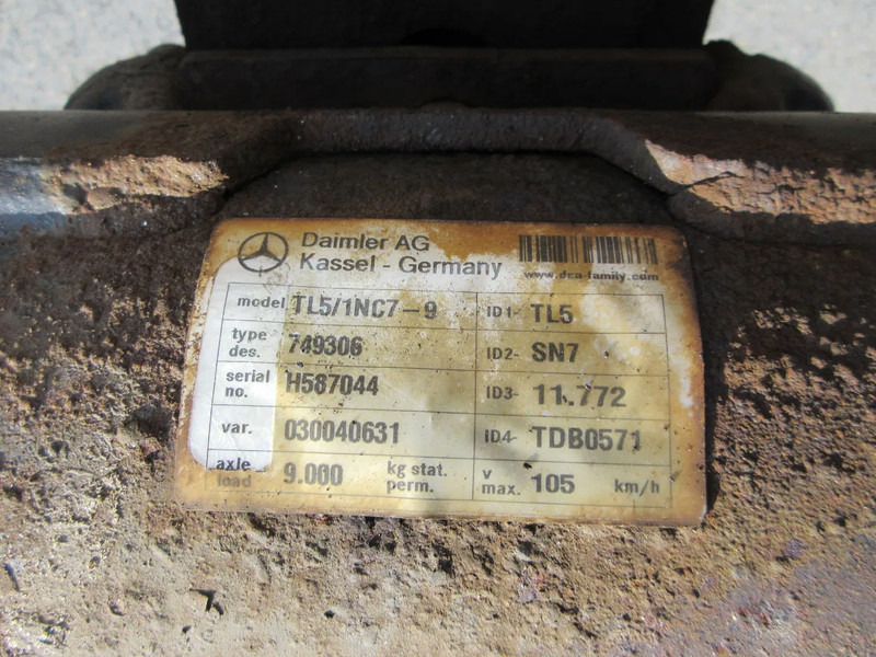 Mercedes-Benz TL5/1NC7-9 / 749306 / H587044/030040631 STUUR AS OPLEGGER SCHMITZ - Ось и запчасти для Грузовиков: фото 5 Mercedes-Benz TL5/1NC7-9 / 749306 / H587044/030040631 STUUR AS OPLEGGER SCHMITZ - Ось и запчасти для Грузовиков: фото 5