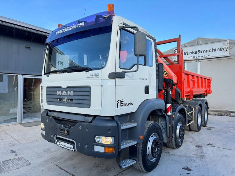 MAN TGA 35.430 8X4 tipper - crane Palfinger PK 17502  - Самосвал: фото 1