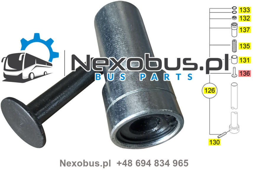 Tulejka z łożyskiem drzwi Mercedes Tourismo Travego Setra 4.. - Дверь и запчасти для Автобусов: фото 1