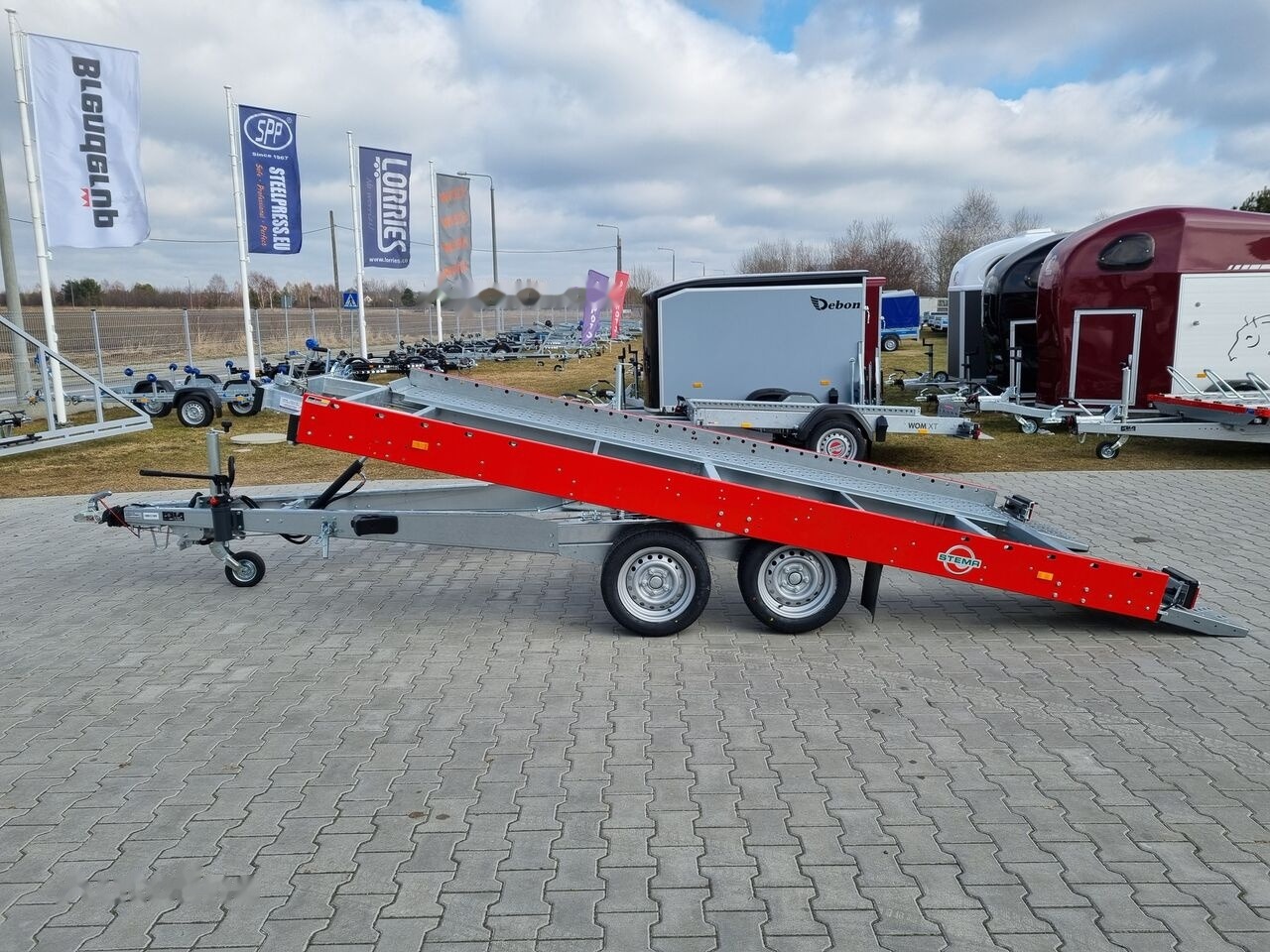 Stema FHAK 27-40-21.2 car trailer przyczepa laweta TUV 100 Km/h - Прицеп-автовоз: фото 1