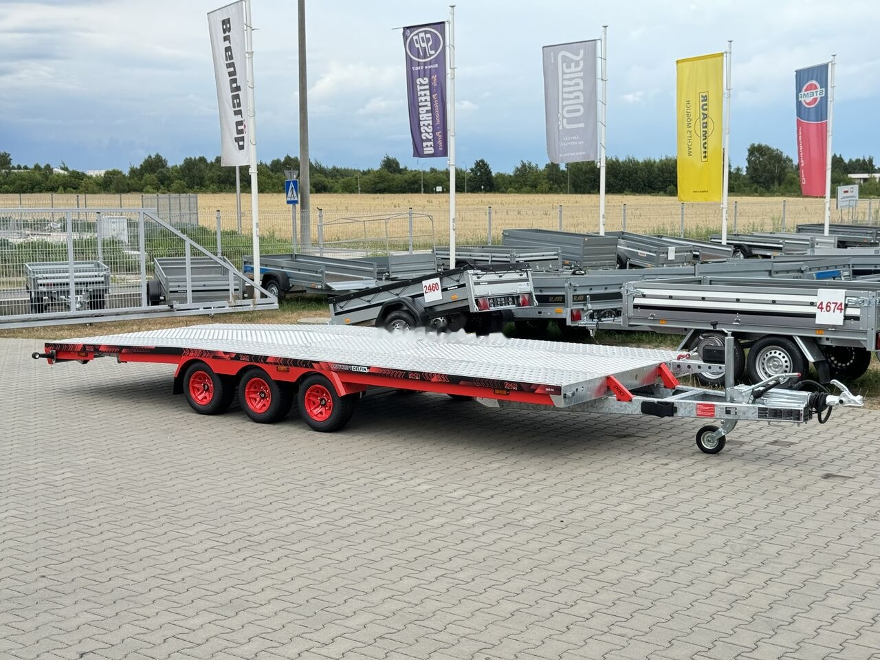 TA-NO Scorpio 60 PREMIUM 3 axle car trailer 6m alu floor 3500kg GVW - Прицеп-автовоз: фото 1 TA-NO Scorpio 60 PREMIUM 3 axle car trailer 6m alu floor 3500kg GVW - Прицеп-автовоз: фото 1