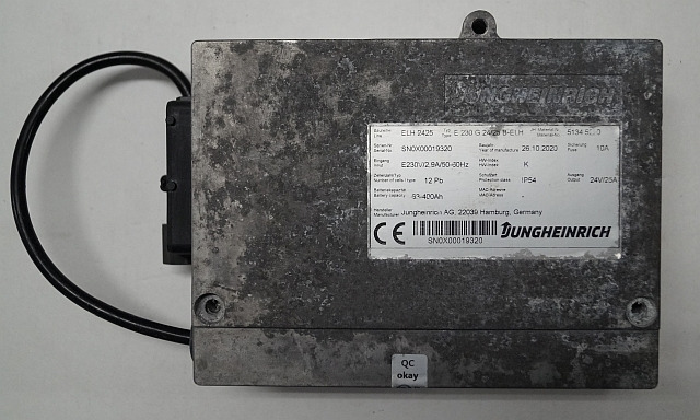 Jungheinrich 51345220 | Build in charger ELH2425 24V/25A 63-400Ah year 2020 sn. Build in charger ELH2425 24V/25A 63-400Ah year 2020 sn. SNOX00019320 - Аккумулятор для Погрузочно-разгрузочной техники: фото 1 Jungheinrich 51345220 | Build in charger ELH2425 24V/25A 63-400Ah year 2020 sn. Build in charger ELH2425 24V/25A 63-400Ah year 2020 sn. SNOX00019320 - Аккумулятор для Погрузочно-разгрузочной техники: фото 1
