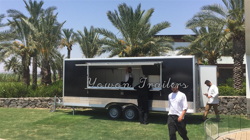 YOWON vintage model square food truck catering truck - Торговый прицеп: фото 1