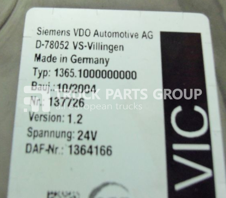 DAF Euro3 electronic unit, VIC1, 1364166 control unit - Блок управления для Грузовиков: фото 1 DAF Euro3 electronic unit, VIC1, 1364166 control unit - Блок управления для Грузовиков: фото 1