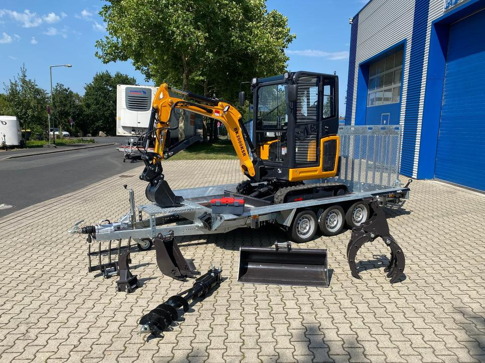 Minibagger BK2000KSR + Tieflader + Zubehör *INKL.19% MWST*BERGER KRAUS*YANMAR*SCHWENKARM* VERSTELLFAHRWERK** - Мини-экскаватор, Прицеп: фото 1 Minibagger BK2000KSR + Tieflader + Zubehör *INKL.19% MWST*BERGER KRAUS*YANMAR*SCHWENKARM* VERSTELLFAHRWERK** - Мини-экскаватор, Прицеп: фото 1
