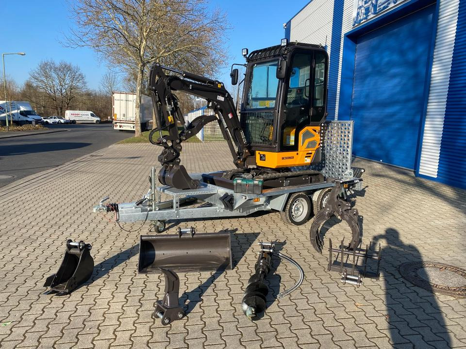 Minibagger BK2000NKSR + Tieflader + Zubehör *INKL.19% MWST*BERGER KRAUS*KUBOTA* KLIMA*SCHWENKARM*VERSTELLFAHRWERK* - Мини-экскаватор, Прицеп: фото 1 Minibagger BK2000NKSR + Tieflader + Zubehör *INKL.19% MWST*BERGER KRAUS*KUBOTA* KLIMA*SCHWENKARM*VERSTELLFAHRWERK* - Мини-экскаватор, Прицеп: фото 1