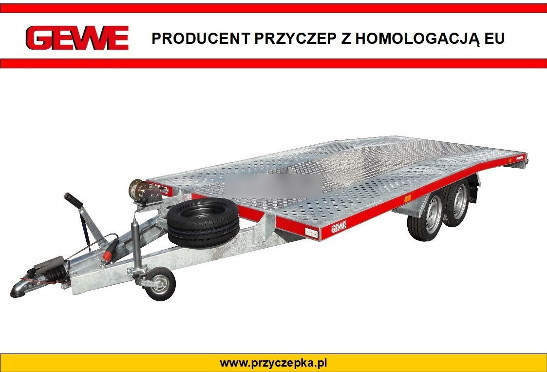 Gewe Laweta L3500 D/1 - 4x2,1 m - super wytrzymała - Прицеп-автовоз: фото 1 Gewe Laweta L3500 D/1 - 4x2,1 m - super wytrzymała - Прицеп-автовоз: фото 1